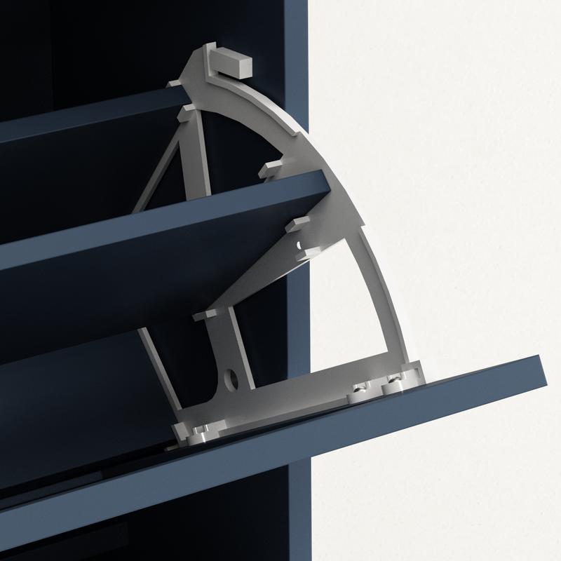 Farmhouse Shoe Storage Cabinet with 2 Hidden Flip Drawers & 2 Drawers – Narrow Freestanding Shoe Rack Organizer with Adjustable Shelves for Entryway