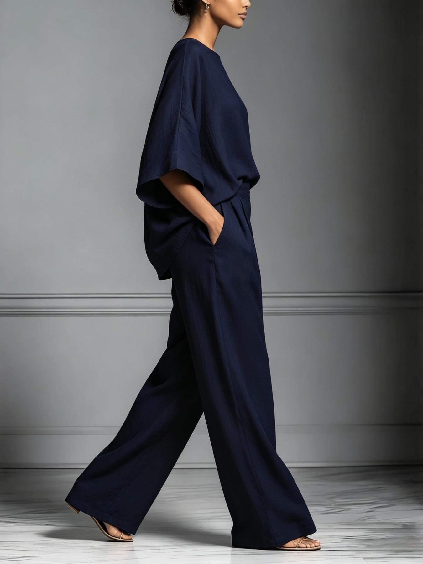 Women's 2026 Summer Bell-Sleeve Loose Clothing Set, Elegant Casual Trendy Outfit for Daily Wear Women's 2026 Summer Bell-Sleeve Loose Clothing Set, Elegant Casual Trendy Outfit for Daily Wear