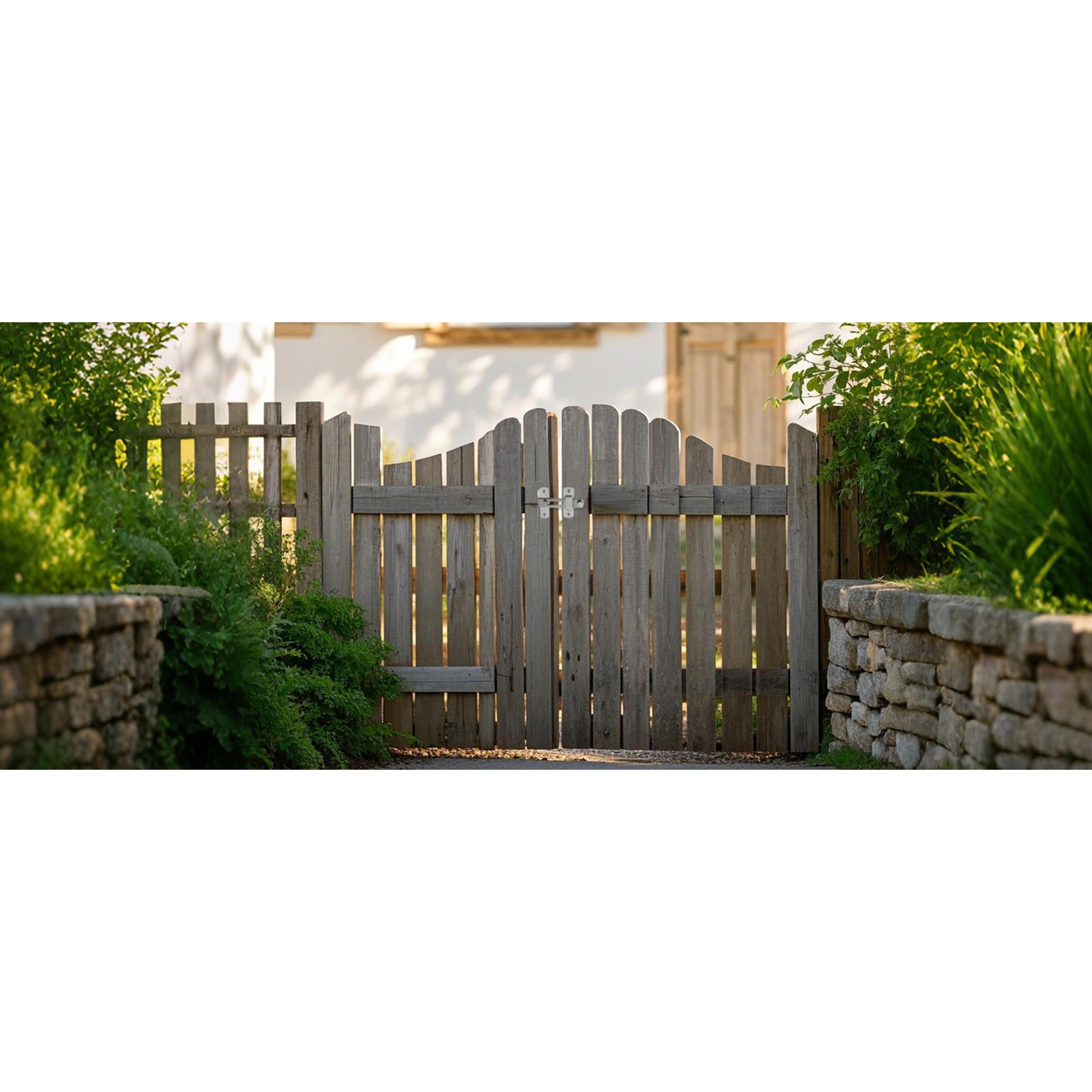 4 Inch White Security Gate Latch for Barn Wood Door, Heavy Duty Stainless Steel Flip Latch Anti-Theft Hardware for Fence Sliding French DoorsGift