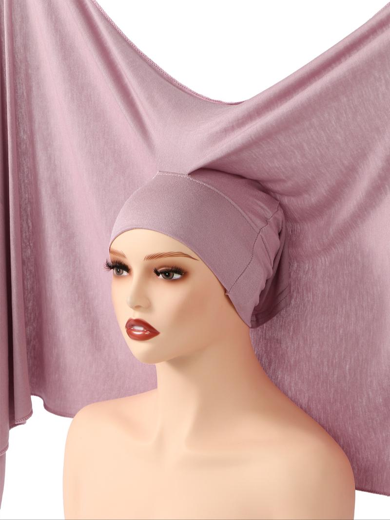 1pc Instant Jersey Hijab with Undercap, Silky Soft Breathable Fabric, Casual Plain Design, Ideal for All Seasons & Special Occasions, Tudung 1pc Instant Jersey Hijab with Undercap, Silky Soft Breathable Fabric, Casual Plain Design, Ideal for All Seasons & Special Occasions, Tudung