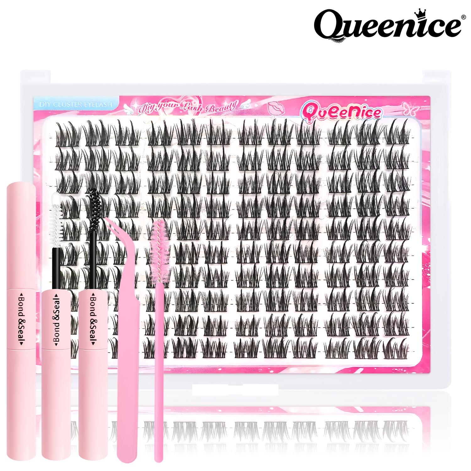 Manga Cartoon Lash Extension Kit, Self-Adhesive Individual Cluster Lashes, Natural Pointed Wet Look Eyelashes with Glue & Tweezers, Beginner Friendly DIY Lash Set for Home Makeup