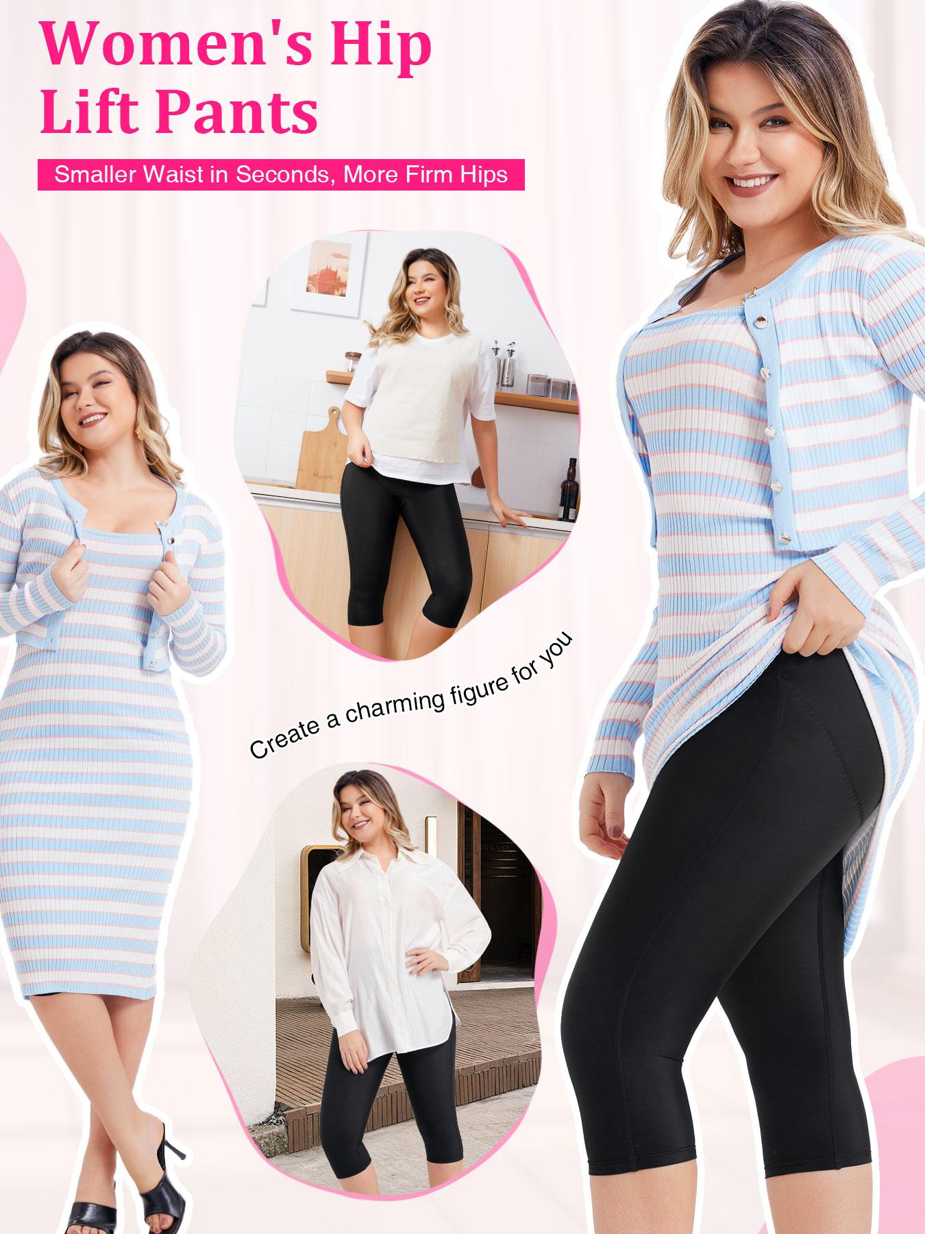 Women's Adjustable Hooks High Waist Shapewear Capris Leggings, Tummy Control Butt Lift Skinny Shaper Capri Pants, High Stretch Shapewear Bottoms for Daily Wear Women's Adjustable Hooks High Waist Shapewear Capris Leggings, Tummy Control Butt Lift Skinny Shaper Capri Pants, High Stretch Shapewear Bottoms for Daily Wear