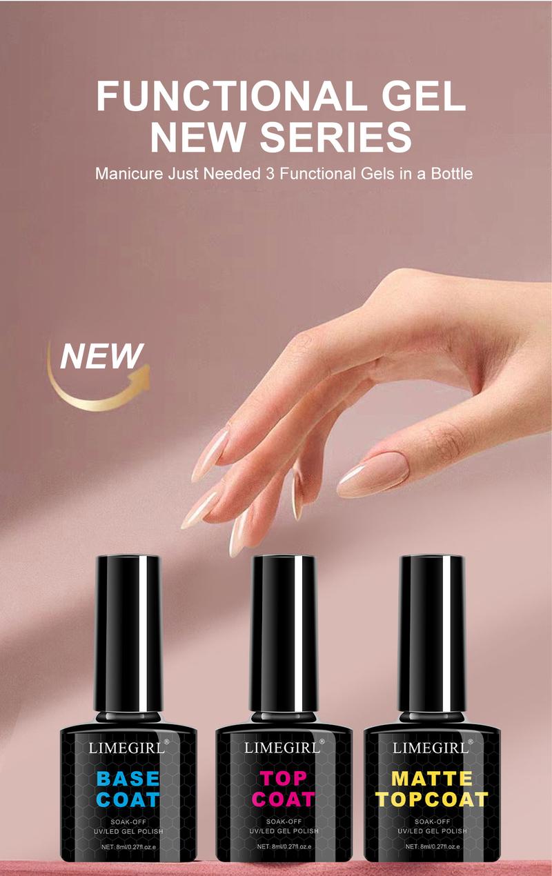 LIMEGIRL Gel Nail Polish Kit With UV Lamp 15 Color Semi Permanent Gel Nail Polish Kit With Frosted Top Paint Primer Nail Tool Set Nail  Polish Luminary Gel Nail Nail kit Nail Art Starter Kit for Beginners