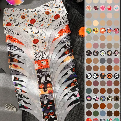 Women's Halloween Christmas Print Briefs, Print Panties, Slim-Fit Comfortable Seamless Underwear, Casual Daily Triangle Pants, 5-Pack Random Shipping