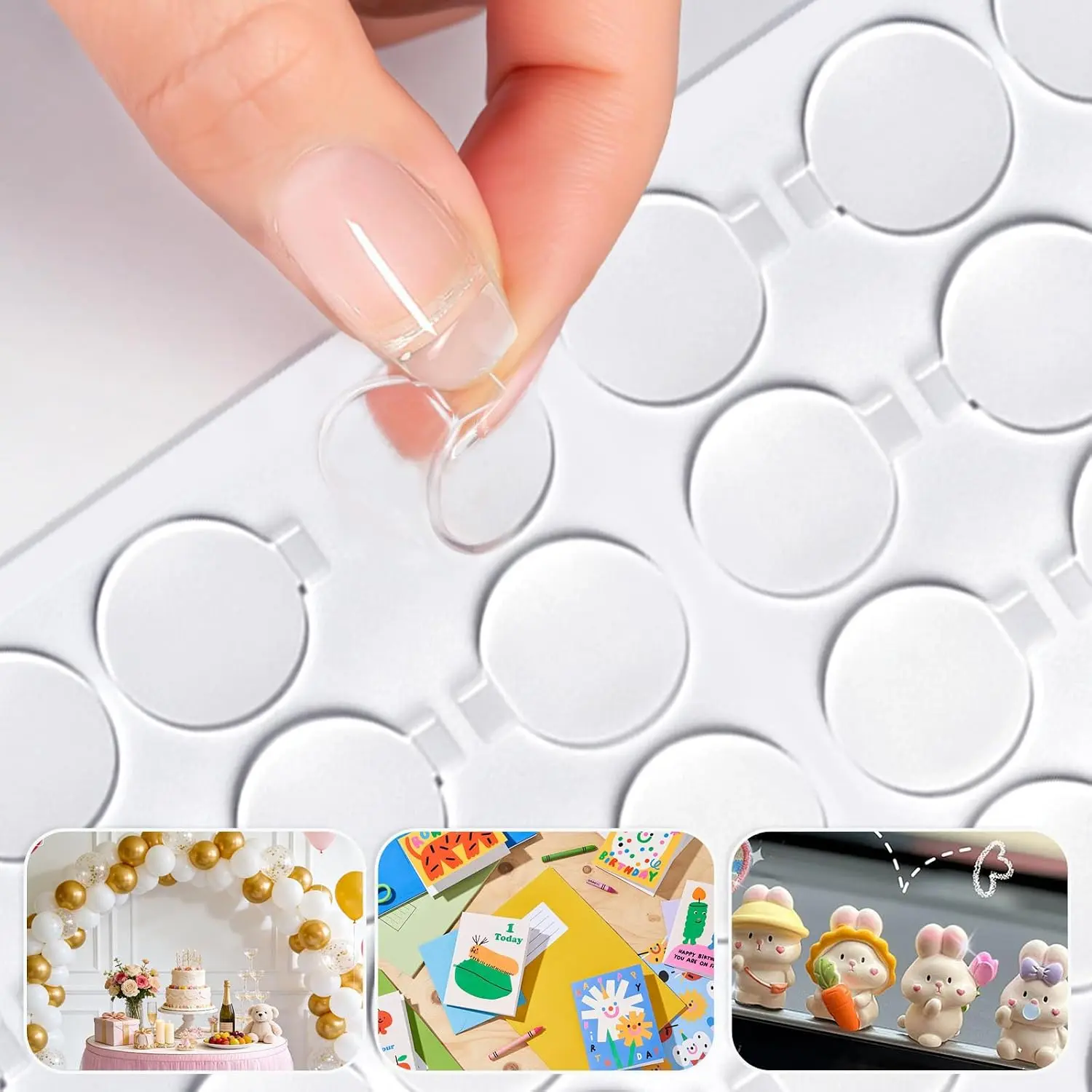 Removable Glue Dots for Balloon Poster Craft Decor (100, 0.78 in) | Serves as balloon tape and balloon stickers for party decor, firmly secures balloons to build  and garlands stably