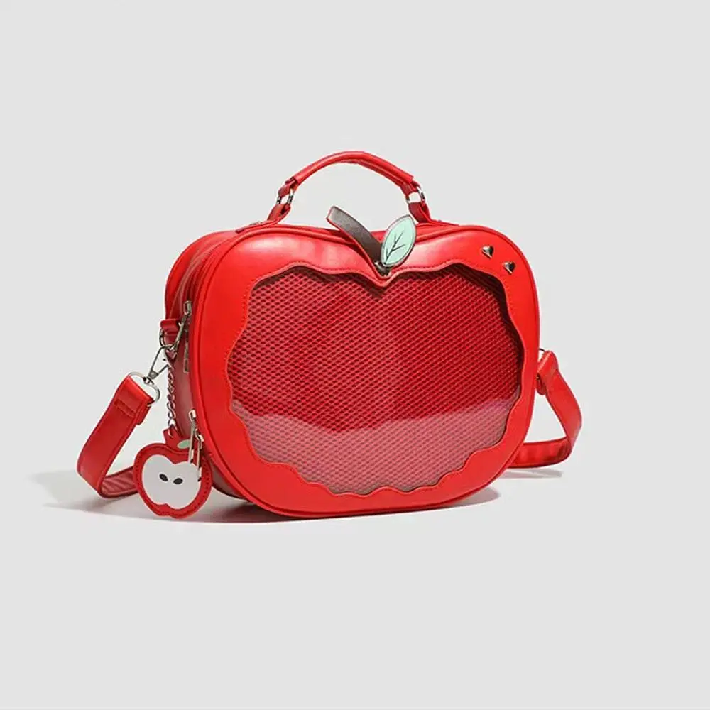 2026 Y2K Style College Girls PVC Backpack Unique Apple Shaped Backpack Travelling Backpack