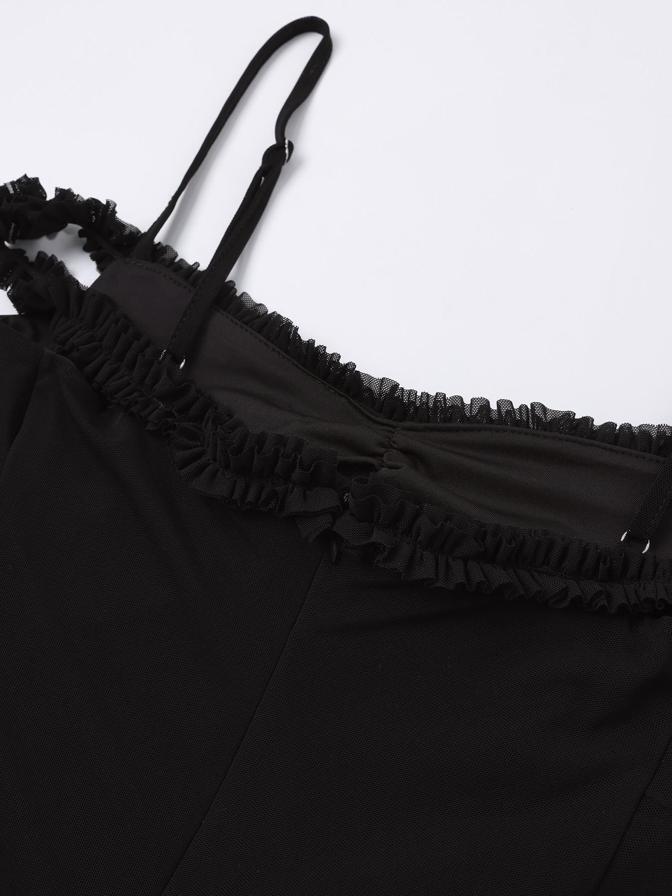 Off-Shoulder Ruched Bardot Dress, Lightweight Mesh Halter Neckline, Elegant Party Gown, Slim Fit Bodycon Skirt, All Seasons Wear