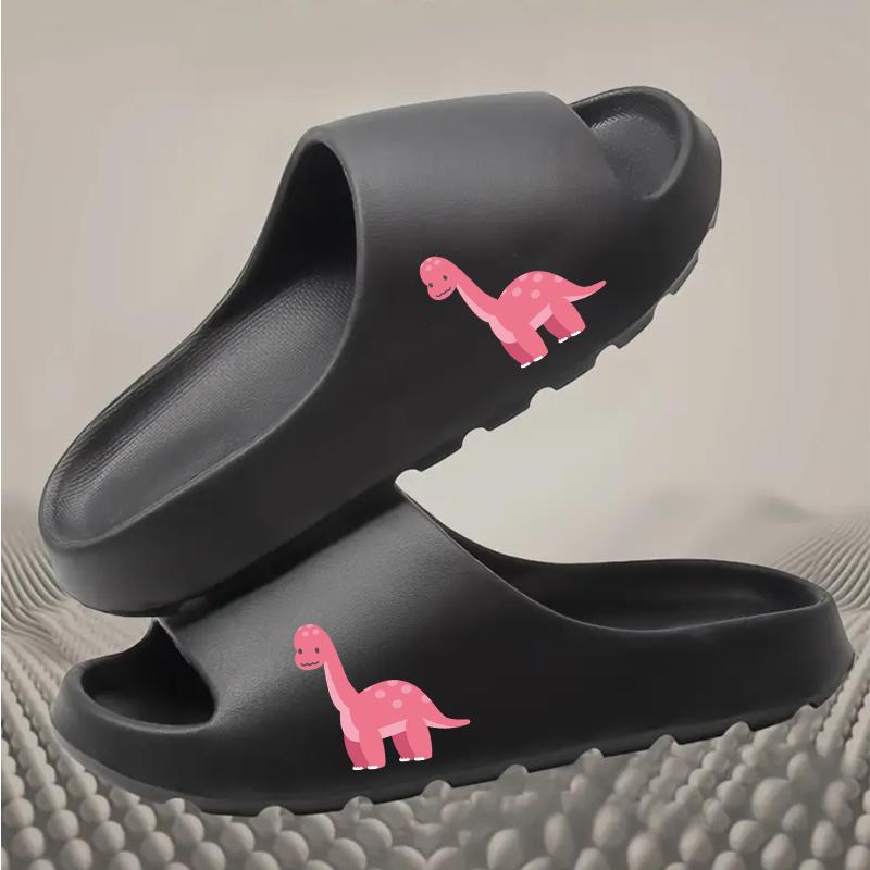 Cute Pink Dinosaur Print Slippers for Kids Soft Comfortable Non-Slip Home Shoes Cartoon Dino Footwear Indoor Outdoor Toddler Boys Girls Warm Cozy Slippers Lightweight Breathable Slip-On Shoes