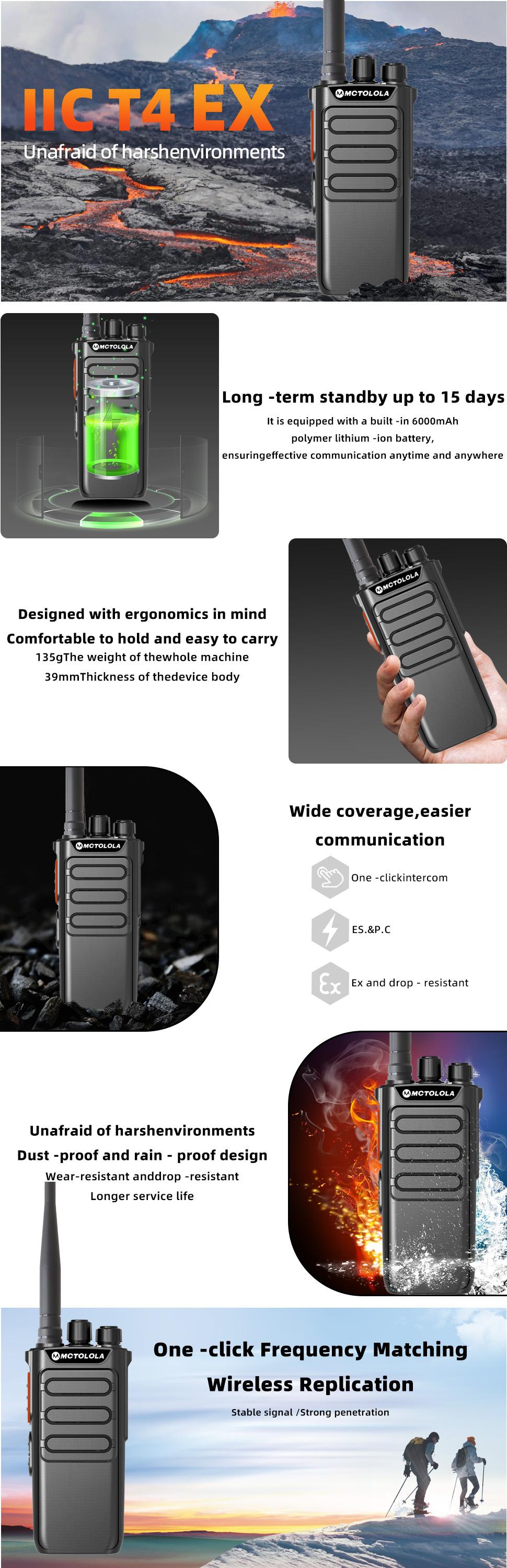 MT-170UHF Explosion proof Waterproof Interphone 10W 6000mAh Large Capacity Battery Long Endurance Suitable for Construction Sites, Natural Gas, Oil Fields, Coal Mines and Other Industrial Essential Equipment MT-170UHF Explosion proof Waterproof Interphone 10W 6000mAh Large Capacity Battery Long Endurance Suitable for Construction Sites, Natural Gas, Oil Fields, Coal Mines and Other Industrial Essential Equipment