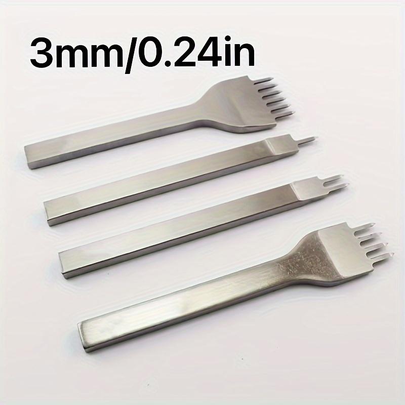 [Stainless Steel Punch Set] 4pcs Stainless Steel Leathercraft Punch Set - 1/2", 4", & 6" Hole Sizes for DIY Diamond Lace, Shoes & Crafts