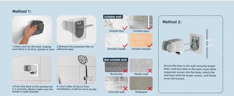 Hibbent All Metal 10'' Dual Filtered Rainfall Shower Head Combo, High Pressure Handheld Shower Head with 12'' Adjustable Curved Extension Arm, 20 Stage Shower Filter, 10-spray, 71'' Hose, Chrome