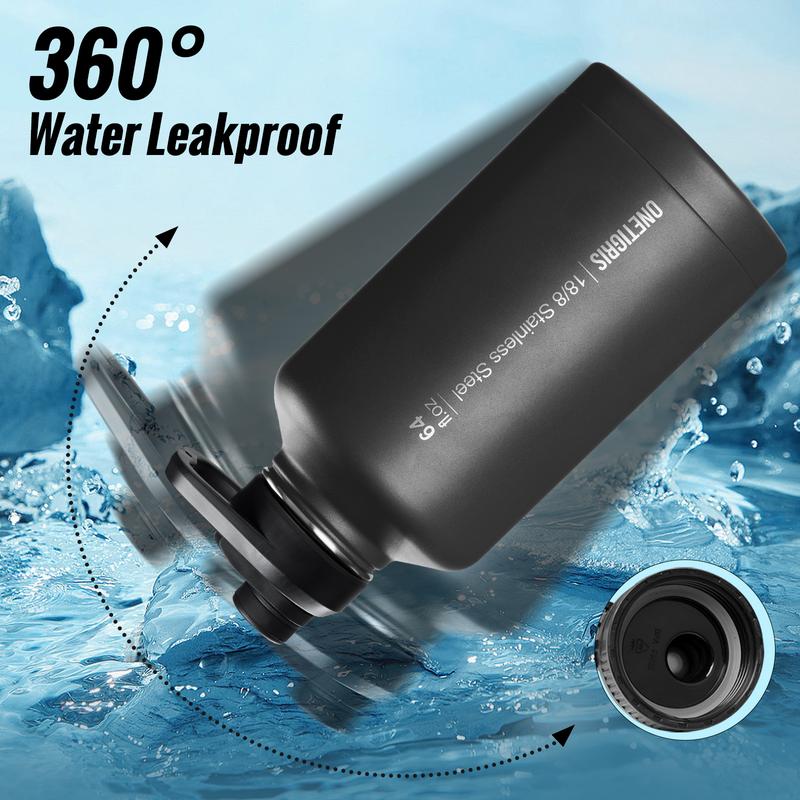 OneTigris 64oz Portable Cold & Hot Stainless Steel water bottle with Straw – Reusable Drinkware, Washable Tumbler, Perfect Gift for Dad & Mom