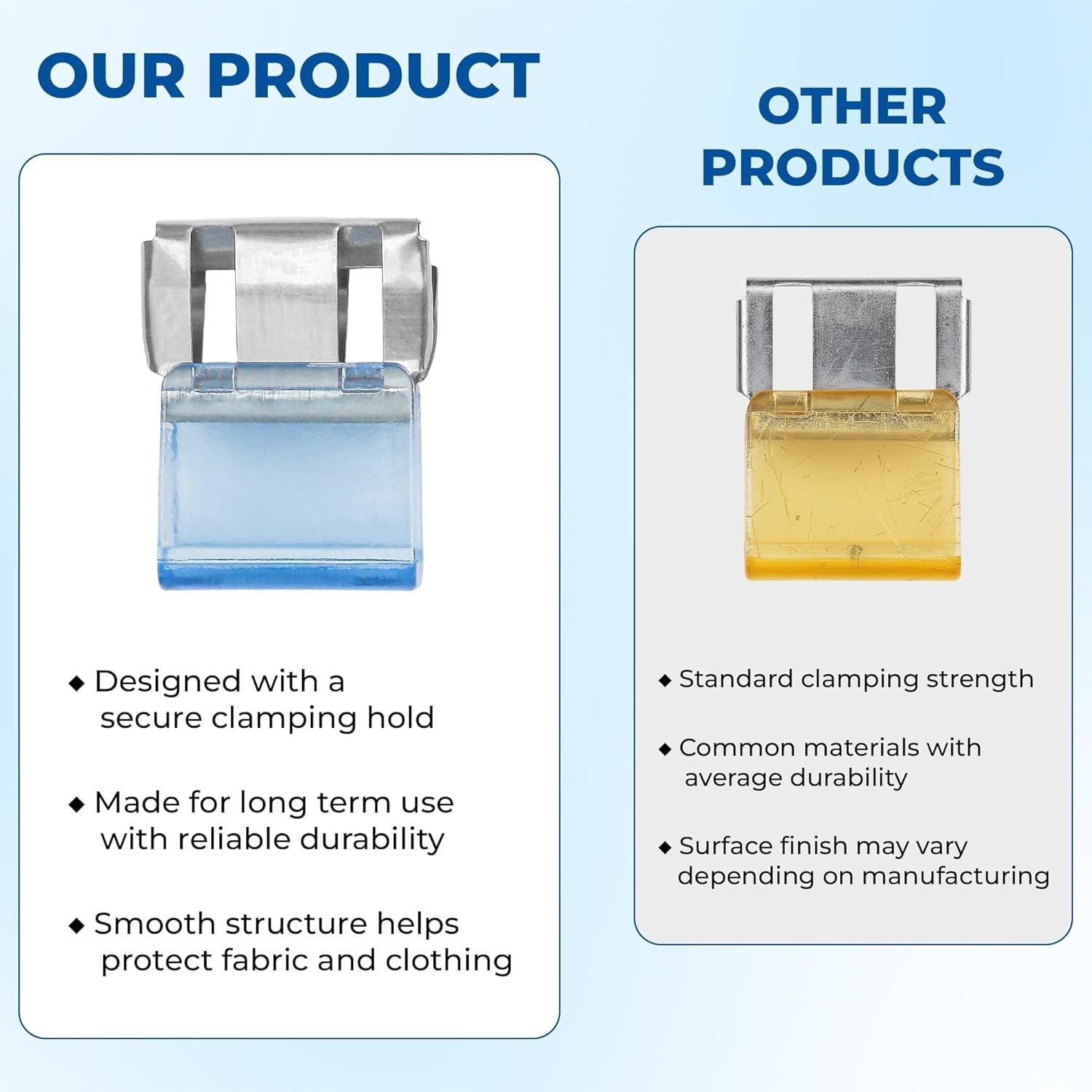 6 Piece Pants Clips, Adjustable Waistband Clips for Jeans, Formal Pants, Instant Shortening Anti-Slip Device, Unisex Clothing Clips