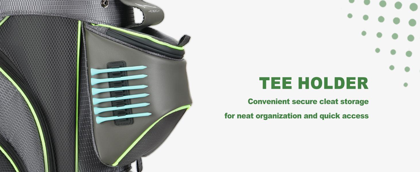 UNIHIMAL 14-Way Golf Cart Bag with Full Length Divider, Premium PU Leather Golf Bag with Plush Top, Magnetic Pocket and Rain Cover for Men