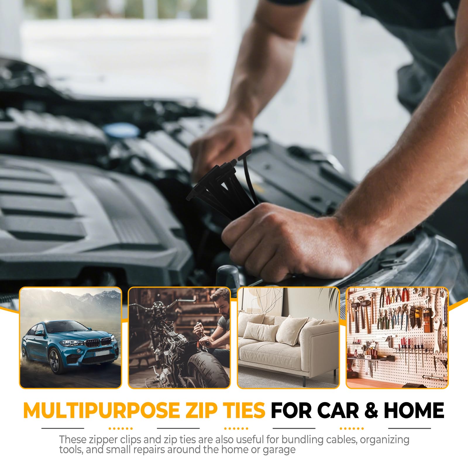 30/50/100 Pcs Nylon Universal Cable Tie Buckle - New Multifunctional Nylon Zip Ties With Pin & Button Design Plastic Cable Ties Tool Fasteners Car Body UV Resistant Zipties for Car Daily Repair 30/50/100 Pcs Nylon Universal Cable Tie Buckle - New Multifunctional Nylon Zip Ties With Pin & Button Design Plastic Cable Ties Tool Fasteners Car Body UV Resistant Zipties for Car Daily Repair