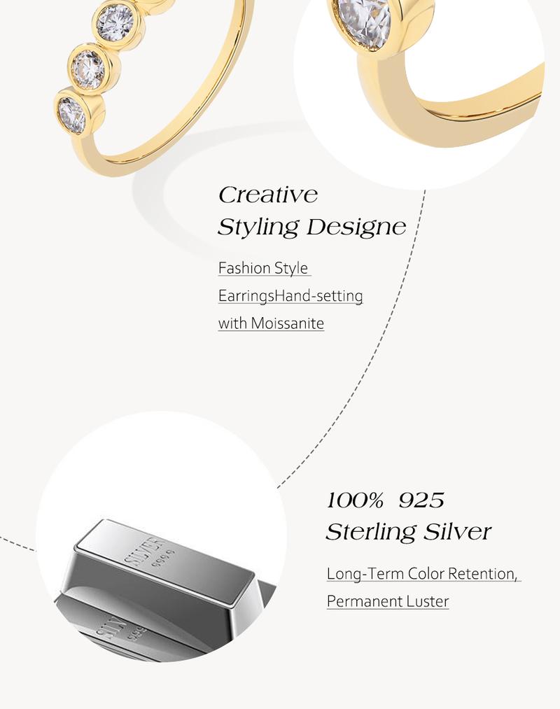 3mm Simple Style Synthetic Moissanite Ring for Women daily Wear Birthday Engagement Gift Fine Jewelry R189