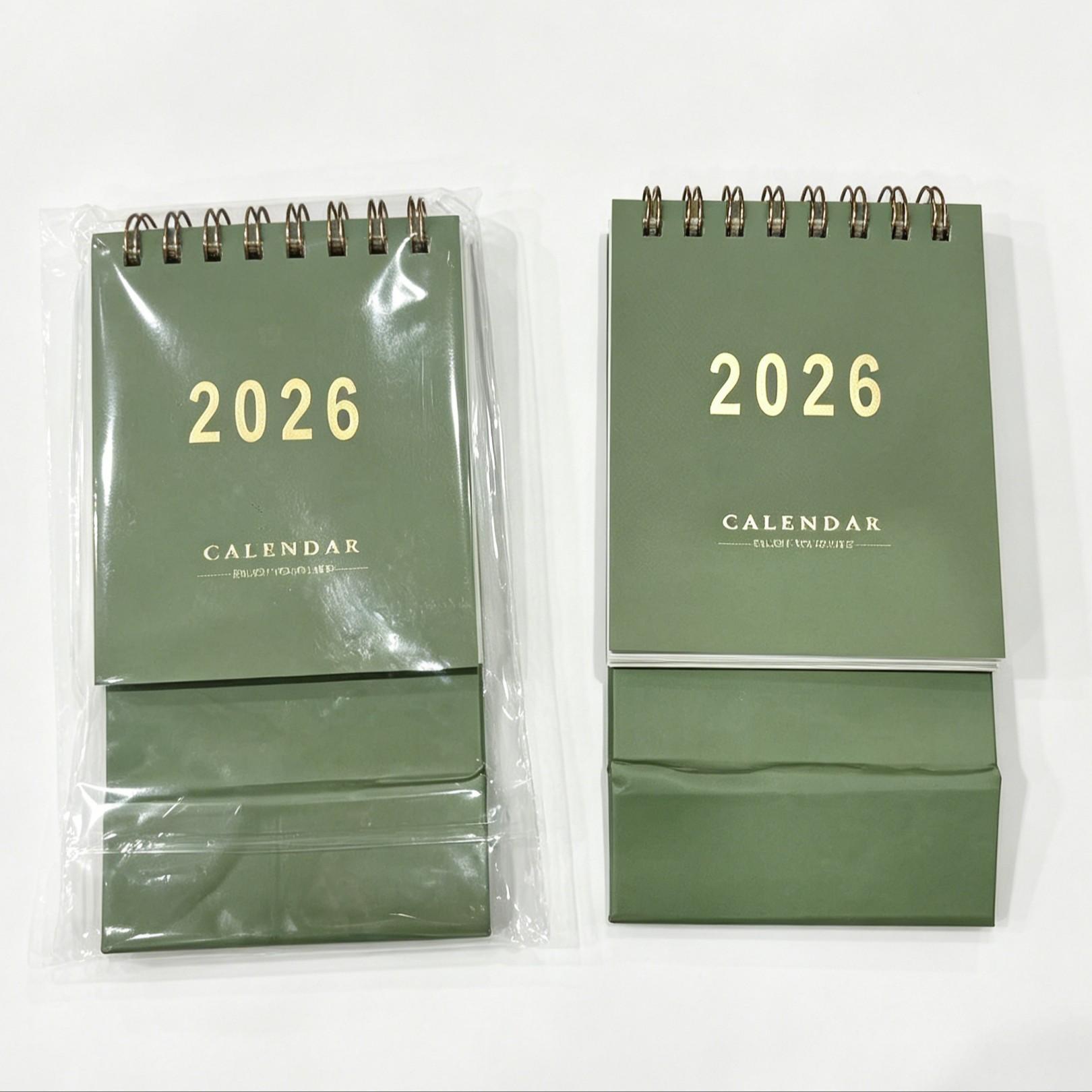 2026 Mini Desk Calendar, Monthly and Weekly Planner, Thick 250g Paper, Dual Wire Binding, Ideal for Home or Office Organization