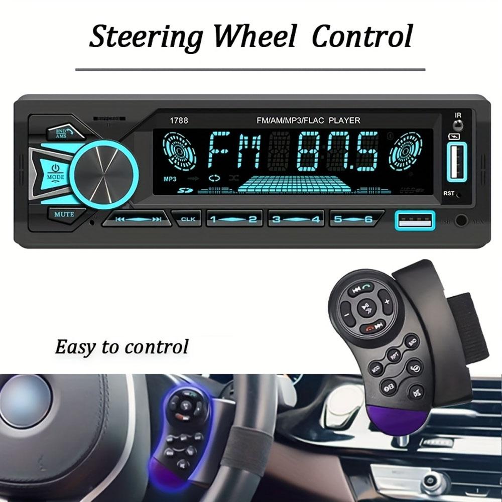 Bileeko 1din Car Bluetooth-compatible Mp3 Player, Single Din Car Radio with Remote Control, Universal Car Audio System, Supports Phone Charging. PHBH in stock