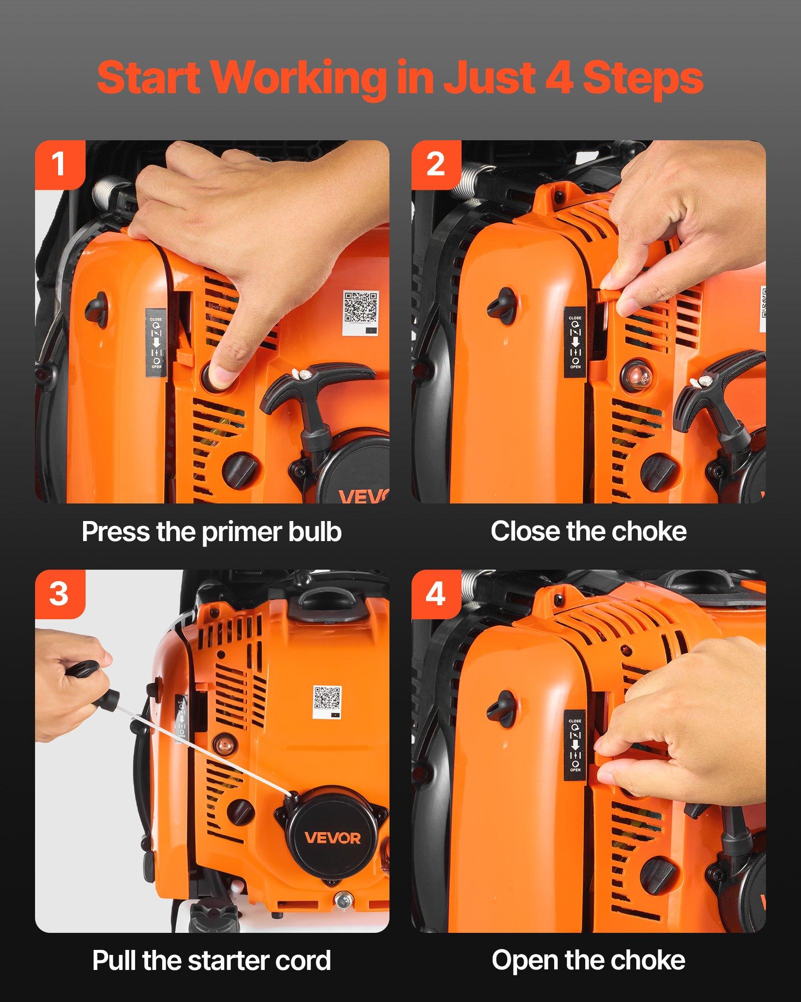 VEVOR Backpack Leaf Blower, 75.6CC 4-Stroke Engine Gas Powered Leaf Blower with 1.8L Fuel Tank, 615 CFM Air Volume, 179 MPH Air Speed, Ideal for Lawn Care, Leaves Cleaning, Yard Debris & Snow Removal VEVOR Backpack Leaf Blower, 75.6CC 4-Stroke Engine Gas Powered Leaf Blower with 1.8L Fuel Tank, 615 CFM Air Volume, 179 MPH Air Speed, Ideal for Lawn Care, Leaves Cleaning, Yard Debris & Snow Removal