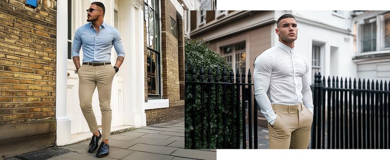 GINGTTO Mens Dress Pants Slim Fit Stretch Formal Pants for Men