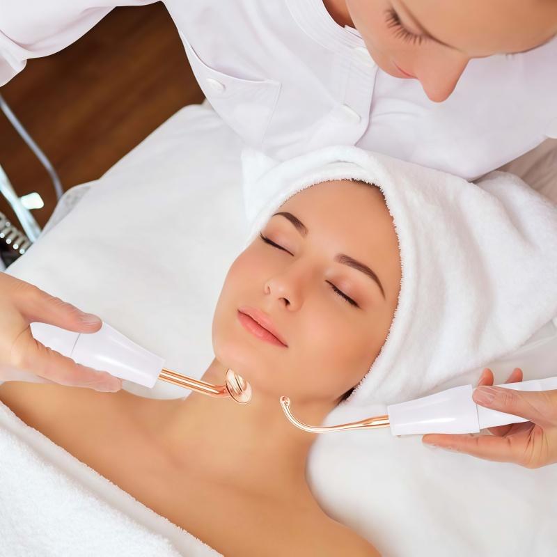 American standard plug, women's professional four in one facial beauty device, multifunctional facial, neck, and head skin care equipment, suitable for home and travel facial beauty device set, perfect gift for family, friends, and friends, Christmas gift