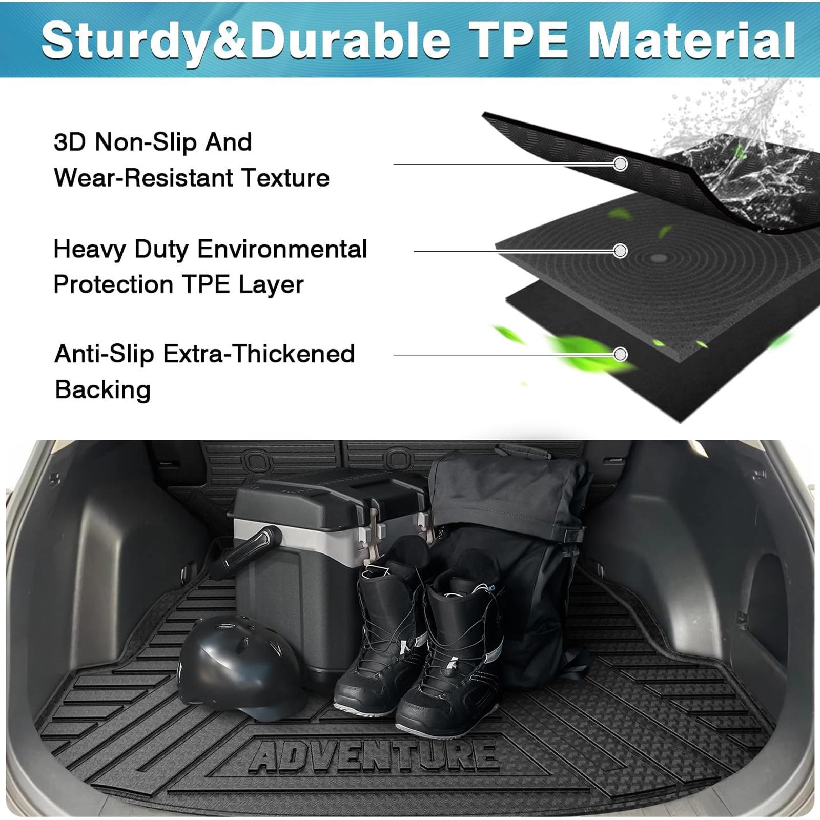 Canvcle Full Set Floor Mats & Cargo Liner for Toyota RAV4 2019-2025 (Not Fit 2025 Plug in Hybrid) TPE Black All Weather Protection 2 Row Liners Trunk Mat Back Seat Cover Protector Canvcle Full Set Floor Mats & Cargo Liner for Toyota RAV4 2019-2025 (Not Fit 2025 Plug in Hybrid) TPE Black All Weather Protection 2 Row Liners Trunk Mat Back Seat Cover Protector