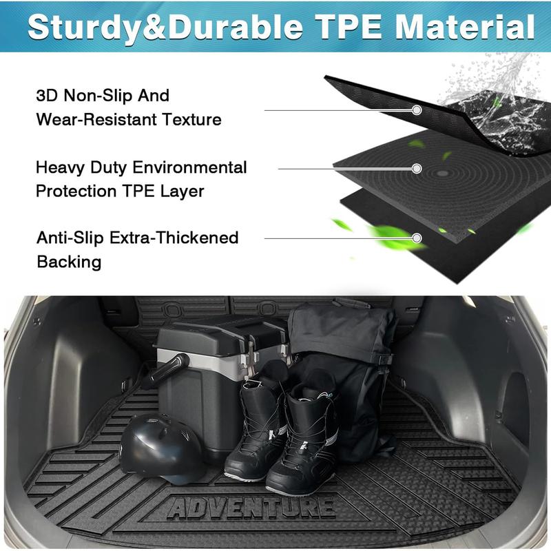 Canvcle Full Set Floor Mats & Cargo Liner for Toyota RAV4 2019-2025 (Not Fit 2025 Plug in Hybrid) TPE Black All Weather Protection 2 Row Liners Trunk Mat Back Seat Cover Protector