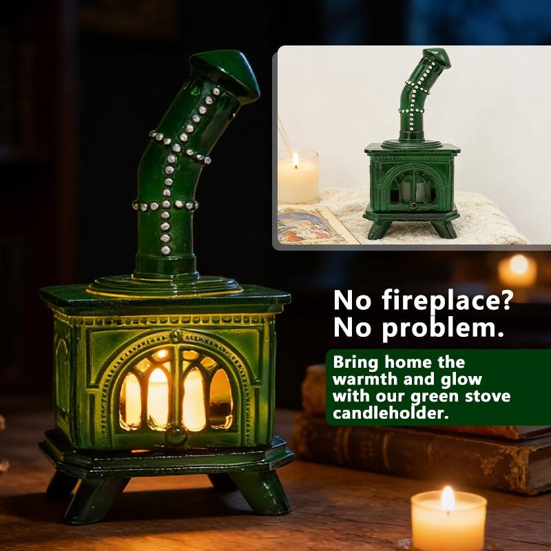 Kids' Favorite Decorative Items, Beautiful Home Ornaments, Small Fireplace and Cat Oil Lamp Wreath Magnets, Christmas Atmosphere Miniature Decorations