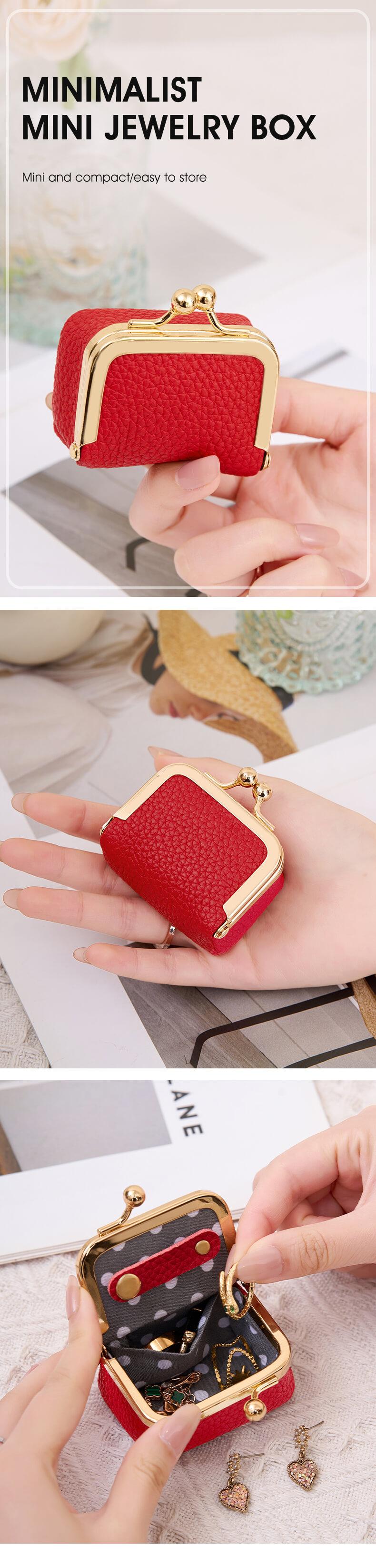 Mini Wallet with Kiss Lock Royal Bag Design, Vanity Purse, Portable Makeup Box for Jewelry and Small Items, Ideal Gift for Christmas and Valentine's Day
