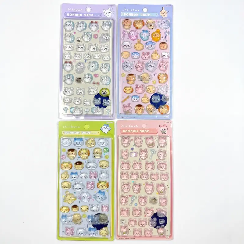 Four Patterns, 1 Sheet/pack 3D Solid Stickers, Cute 3D Embossed Stickers, Decoration Sticker, Phone Case Decor, Student Youth Collectible Stickers, Animal Stickers, Envelope Stickers