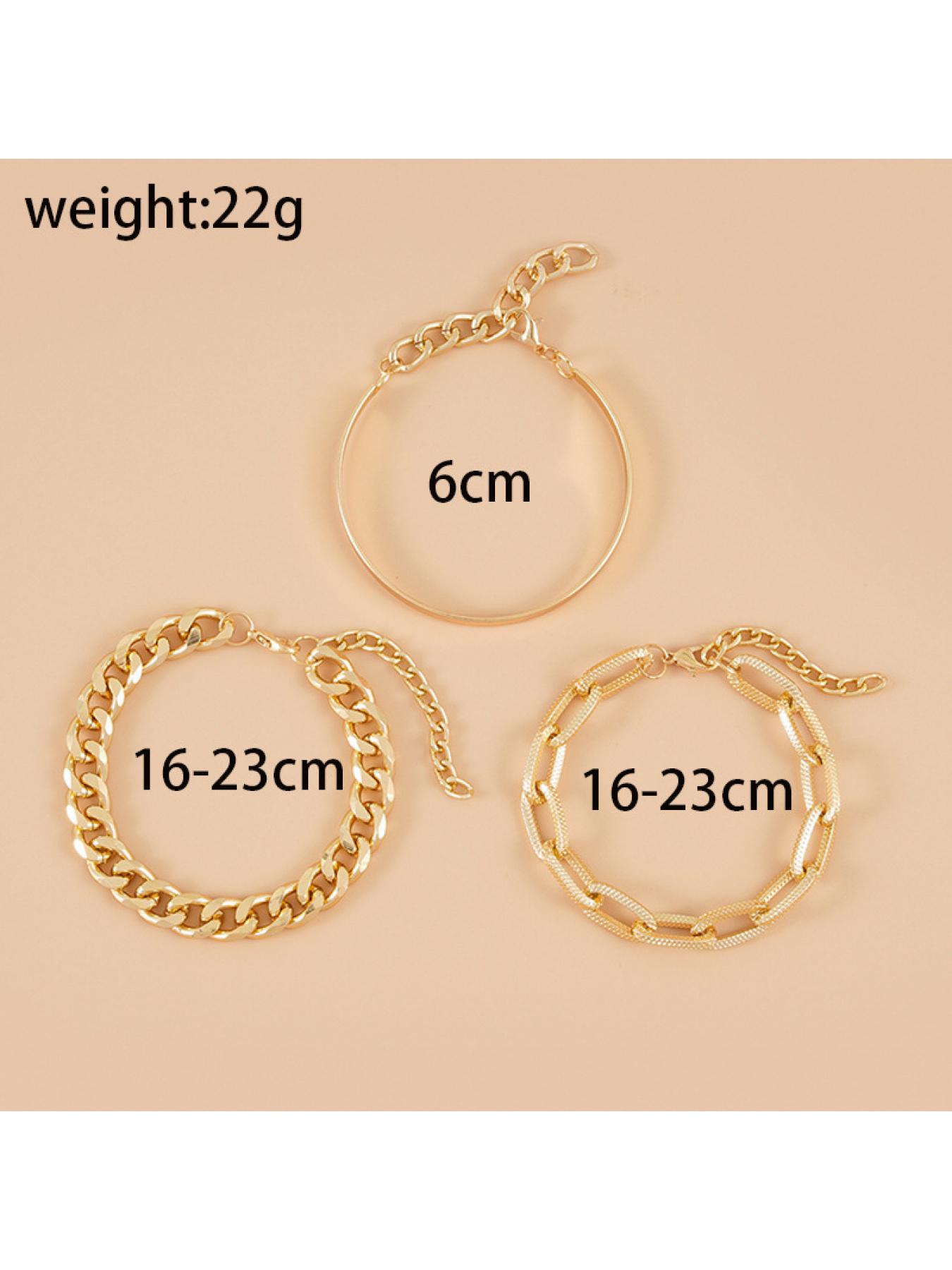 bracelet Fashion and Unique Statement Necklace Bracelet Set in Gold for European and American Style