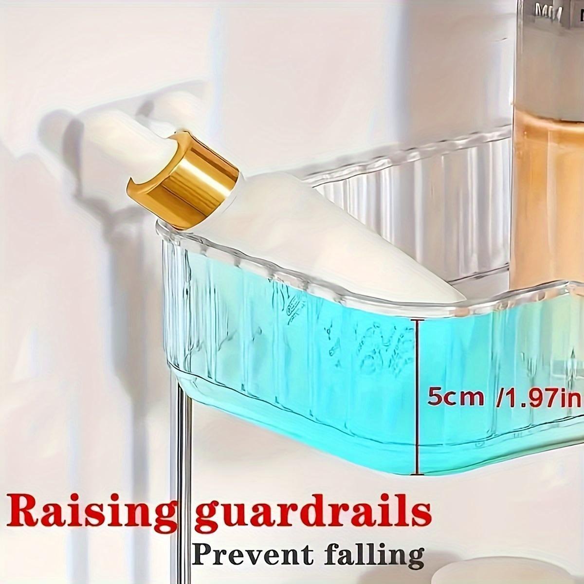 Multifunctional Acrylic Corner Shelf, Transparent Cosmetic Organizer, Perfume & Skincare Holder, Bathroom Vanity Kitchen Spice Rack Cup Storage, Cosmetics Organizer Storage