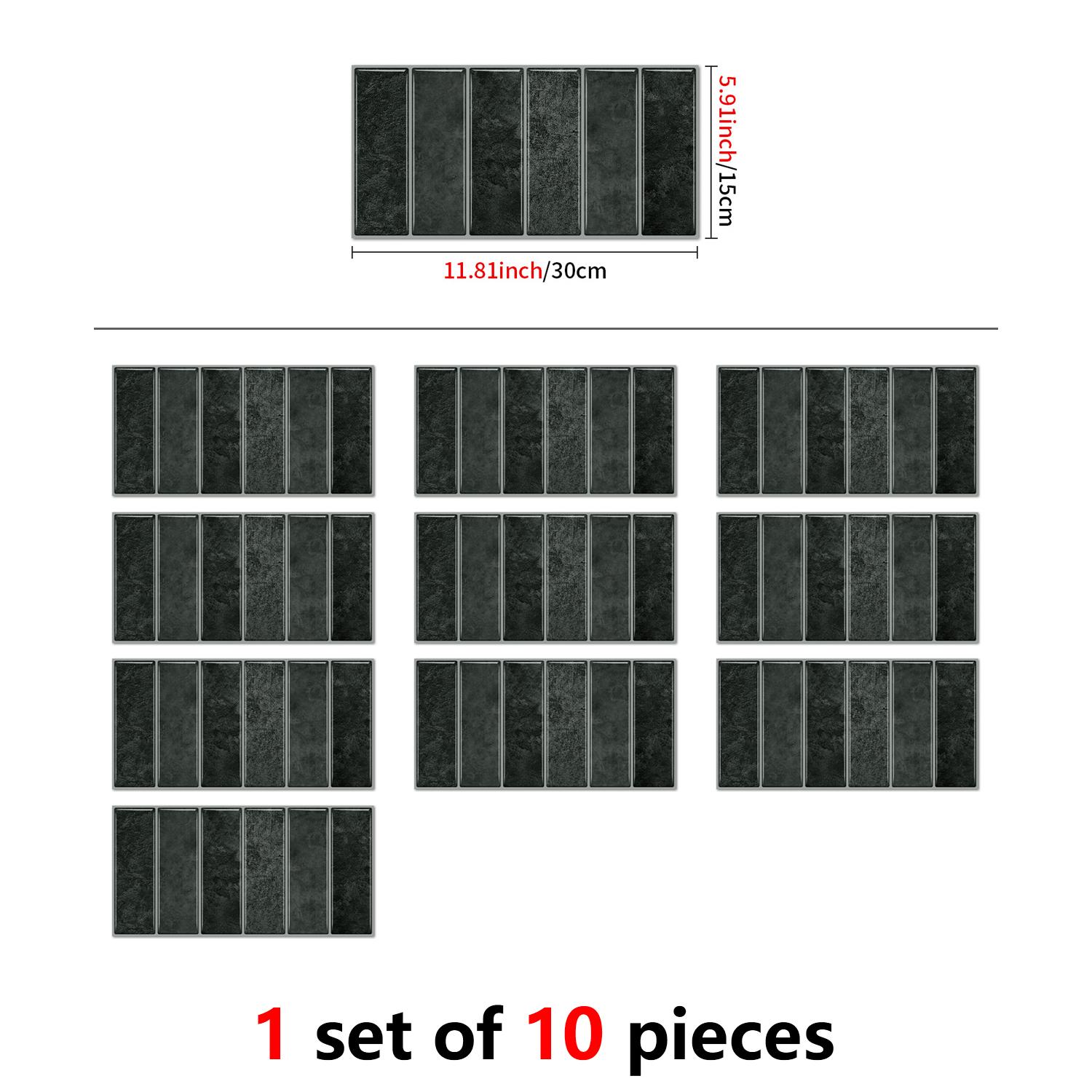 Kitchen Marble Backsplash Wallpaper, Peel and Stick Waterproof Oilproof Wall Tiles, Universal Flat Sticker for Kitchen Walls