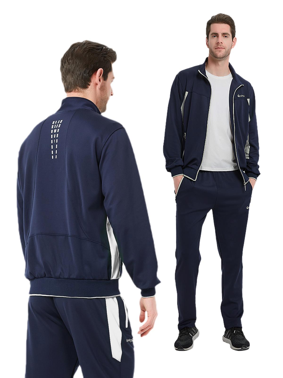 GOPUNE Men's Fall  and Winter Outfits Tracksuits Sweatsuits 2 Pieces Casual Athletic Jogging Warm Up Full Zip Long Sleeve Sports Outerwear Breathable Activewear