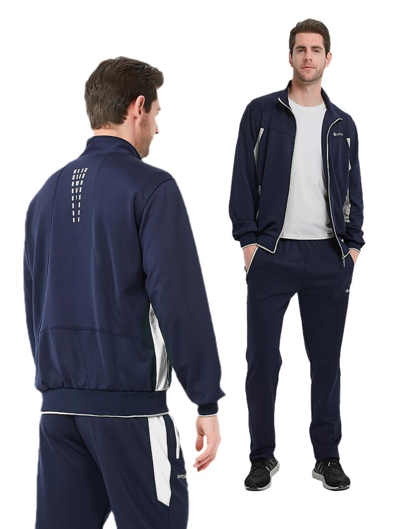 GOPUNE Men's Fall  and Winter Outfits Tracksuits Sweatsuits 2 Pieces Casual Athletic Jogging Warm Up Full Zip Long Sleeve Sports Outerwear Breathable Activewear