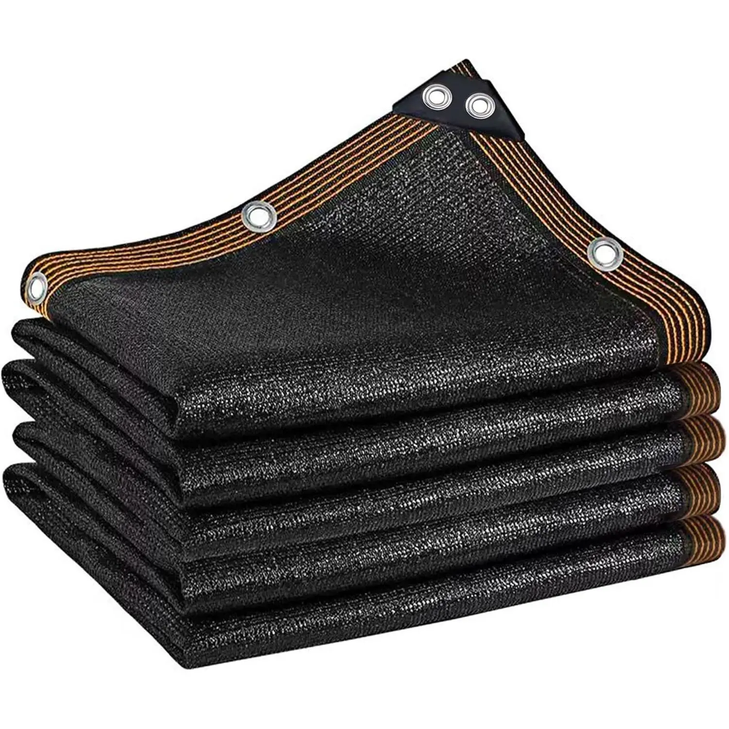 Black Shade Cloth 70%, 6.6x20 FT Mesh Tarp - Garden Shade for Greenhouse, Patio, Vegetables, Plants Cover and Chicken Coops, Sun Shade Net for Outdoor Protection with Reinforced Grommets