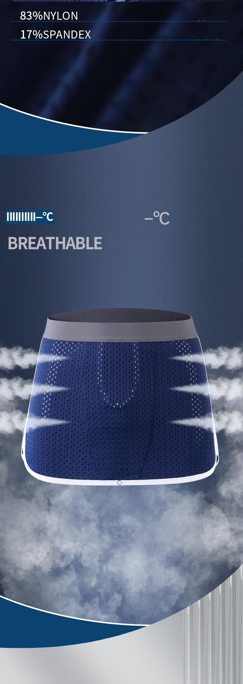 COOFANDY Patented Men's Underwear Roman Warrior Skirt-Pants U-Shaped Pouch Boxer Briefs Silk-like Breathable Underwear for Summer Comfort Unrestricted Sleep