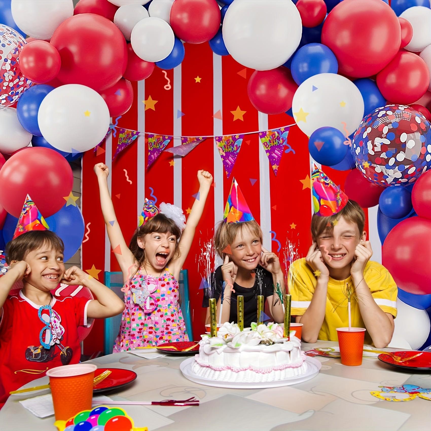 36pcs 10 inch national flag color scheme, red, white, dark blue latex balloons, party supplies, carnival, wedding, birthday, shower, anniversary, federal day, national day, independence day universal decorative balloon gift