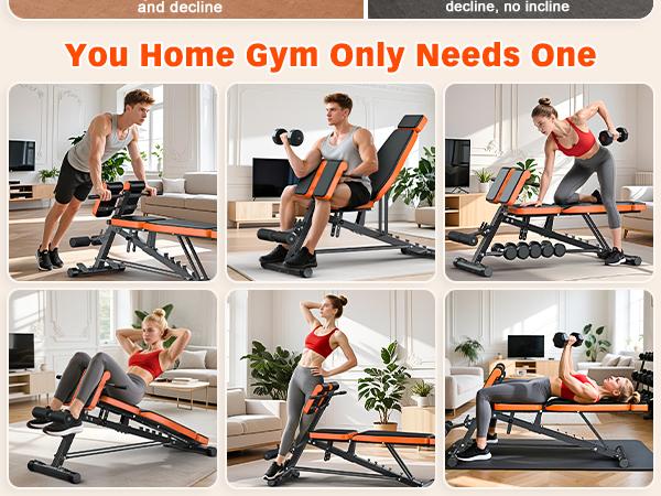Bearbro Multi-Functional FID Weight Bench for Full All-in-One Body Workout – Hyper Back Extension, Roman Chair, Adjustable Ab Sit up Bench, Incline Decline Bench, Flat Bench,Support up to 1000lbs,Suitable for home workouts,outdoorfun Bearbro Multi-Functional FID Weight Bench for Full All-in-One Body Workout – Hyper Back Extension, Roman Chair, Adjustable Ab Sit up Bench, Incline Decline Bench, Flat Bench,Support up to 1000lbs,Suitable for home workouts,outdoorfun