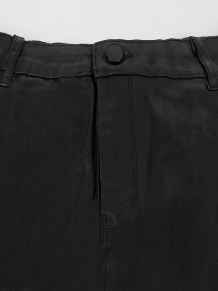 Women's Minimalist Street Plain High Waist Skinny Pants, Casual Solid Pocket High Rise PU Leather Trousers for Fall & Winter, Fashion Women's Bottoms for Daily Wear