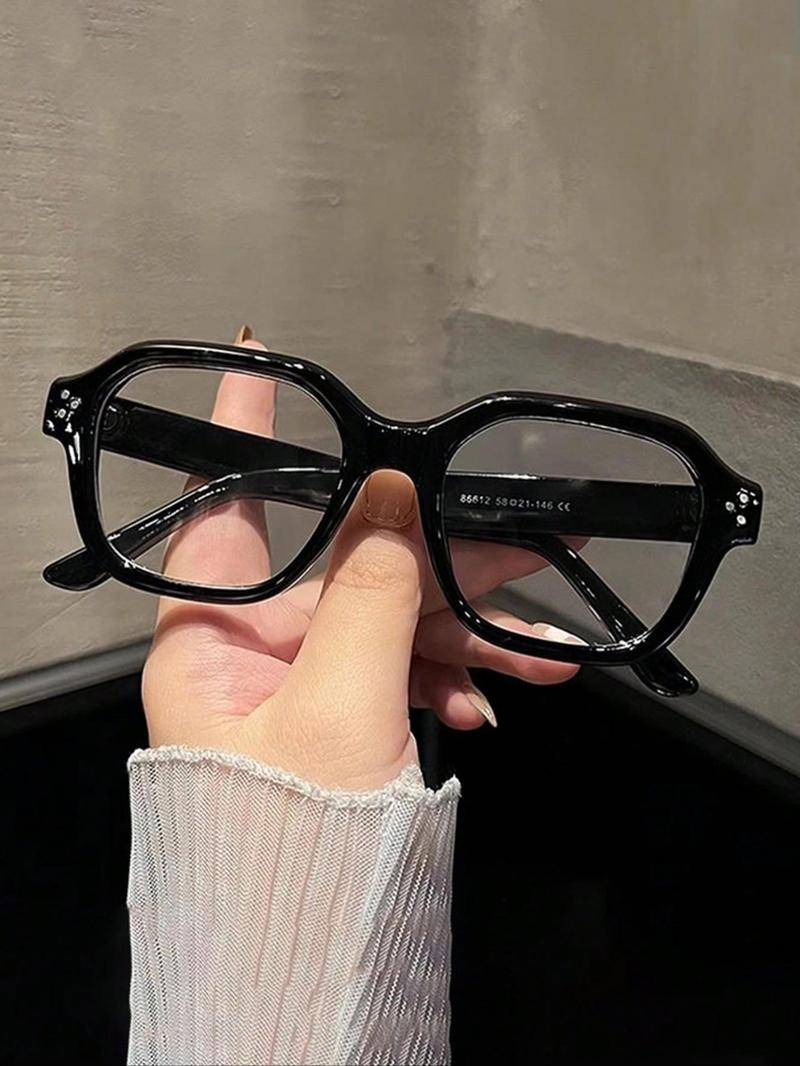 Women's Retro Tortoiseshell Transparent Eyeg, Casual Fashion Glasses for Daily Wear & Work Commute, Leopard Pattern PC Frame, Stylish Trendy Eyewear