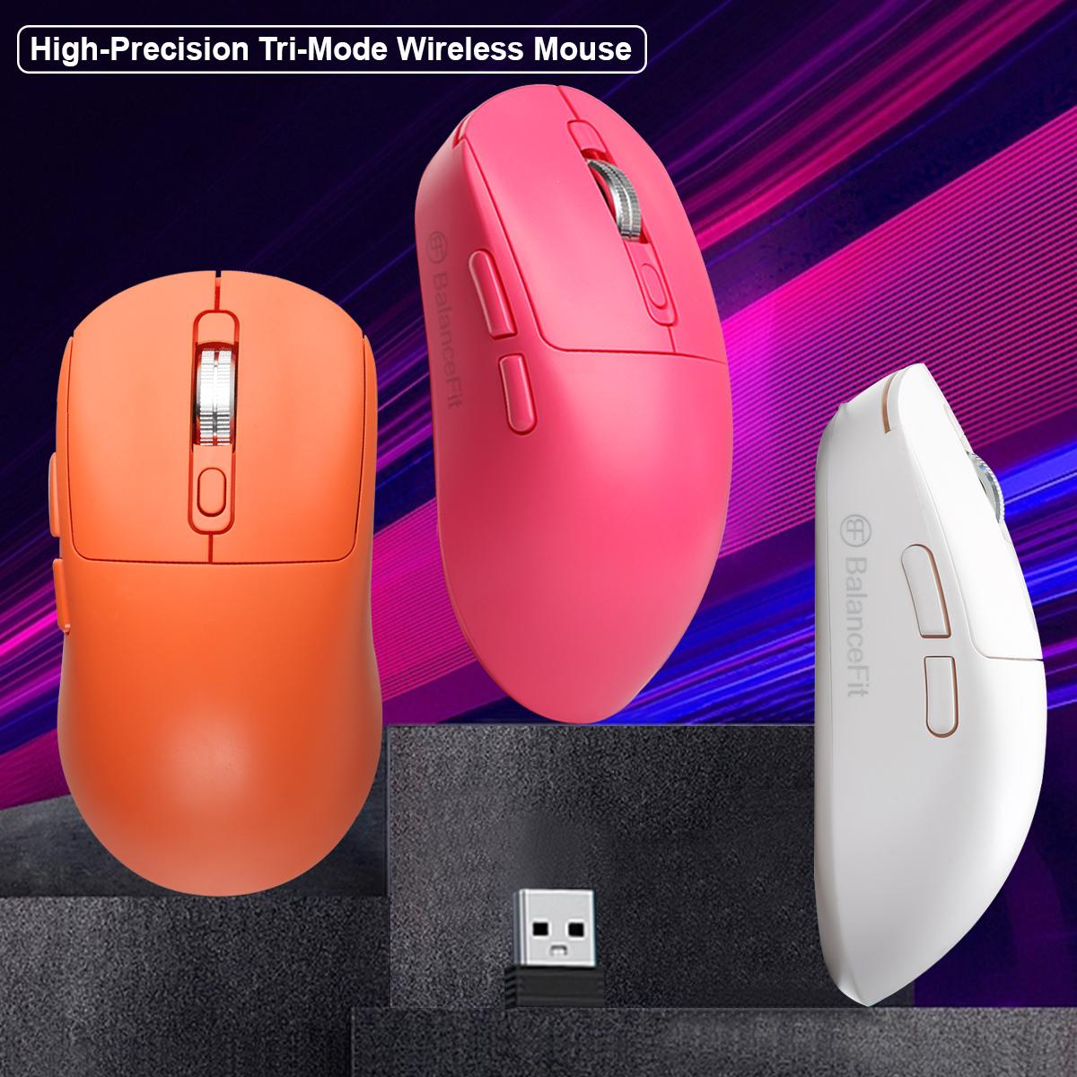 Wireless Mouse, 2.4g/Bluetooth-compatible 5.0 Dual Mode, Rechargeable Computer Mouse, 3 Adjustable Dpi, Ergonomic Design, Compatible with PC, MAC, iPad, Windows