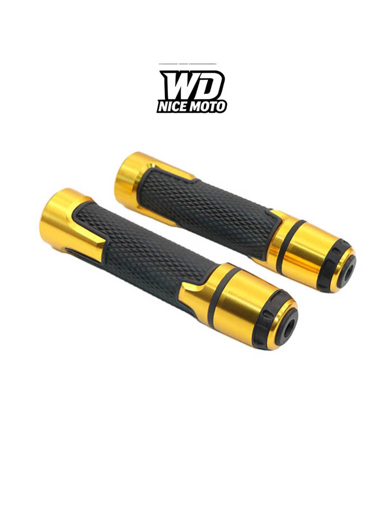 WD Nice Moto Universal 7/8" 22mm Motorcycle Fatbike Grip Cuffs, Cnc Handlebar for Kawasaki Honda Yamaha Suzuki Ducati Motorbike