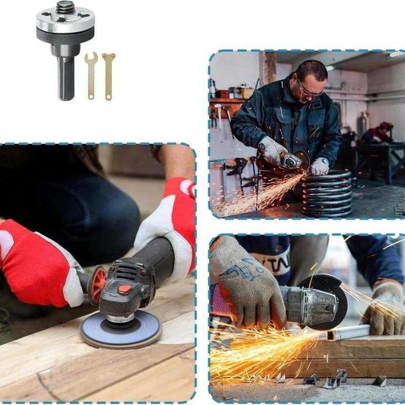 10-Piece Drill Angle Grinder Rod Set, Adjustable 10mm Rotating Drive Shaft Accessories, Includes Wrench, Fits Cutting Polishing Sponges