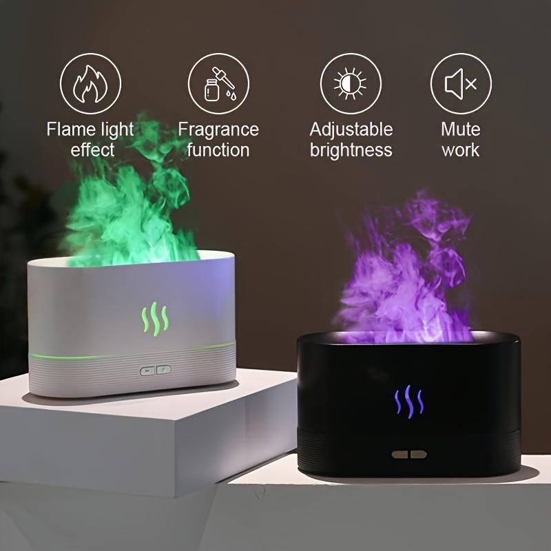 Portable Cool Mist Air Humidifier Usb Led Change Color Room H2o Air Fire Flame Humidifier Air Purifier For Bedroom, Travel,usb light