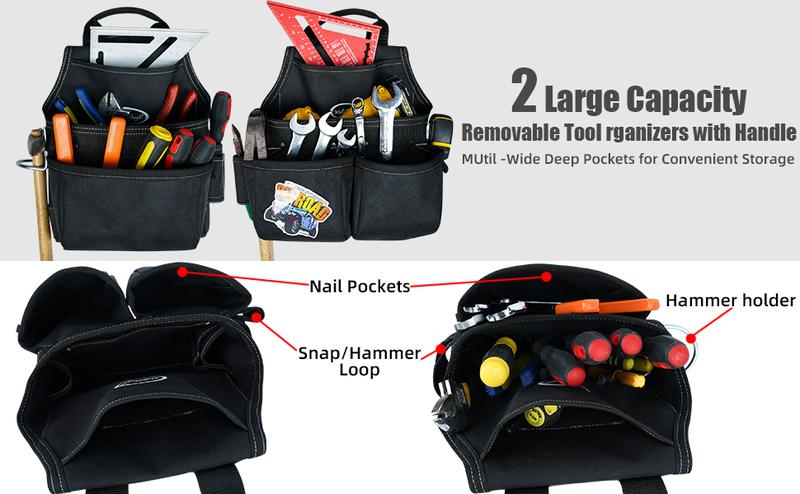 MELOTOUGH Tool Belt with Suspenders Tool Bag Supenders Framers Comb Apron Tool Belt Construction Tool Pouch Builder Heavy Duty Carpenter Suspension Rig for Electrician,  Heavy Duty tool  belts tool pouch Heavy Duty hammer holder  suspender
