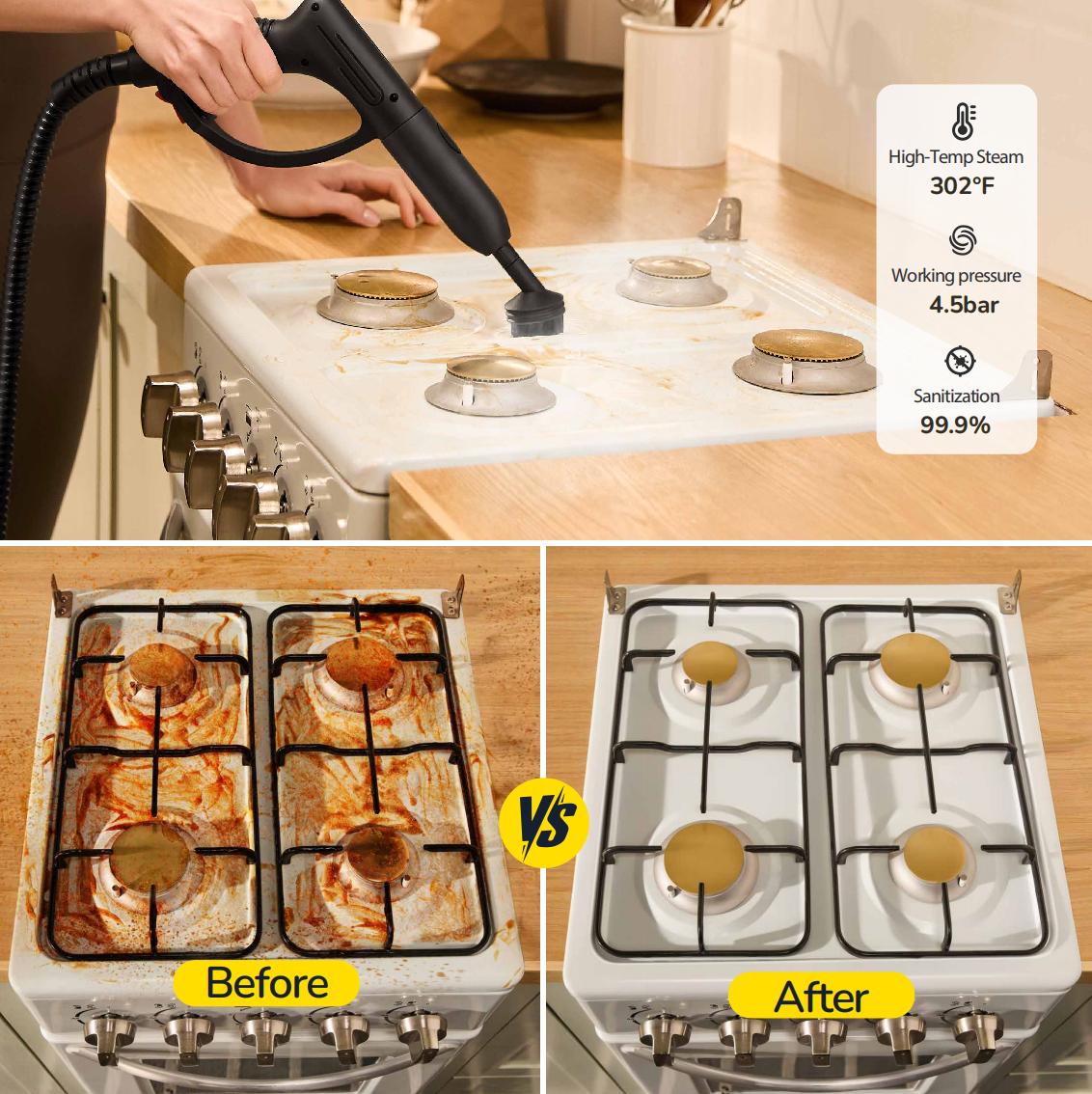 Steambot Steam Cleaner with High Pressure Steam, 2L Large Water Tank Capacity, 28 Accessories with storage case design, Heavy Duty Chemical-Free Deep Cleaning for House, Kitchen, Bathroom, Car, Multi-Purpose Cleaning, Steamer for Cleaning,Floor Steamer