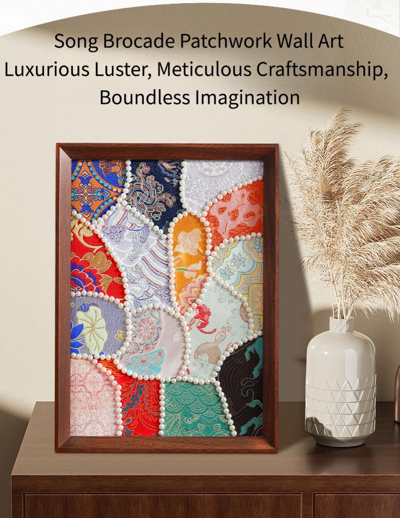 Mother's Day handmade Song brocade cloud shoulder pony DIY pearl photo frame fabric painting material kit team building warm-up decoration hanging ornament