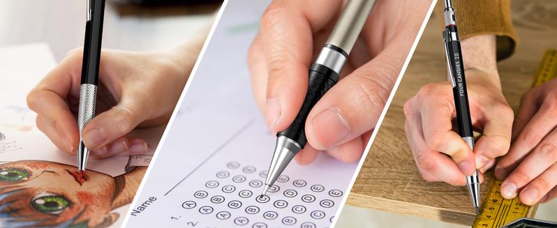 Four Candies 25PCS Mechanical Pencil Set with Case - 3PCS Metal Pencils 0.5 0.7 0.9mm, 3PCS 4B Erasers, 432PCS Graphite Leads for Writing Drawing Sketching Christmas Gifts, Stationery Writing Tools Four Candies 25PCS Mechanical Pencil Set with Case - 3PCS Metal Pencils 0.5 0.7 0.9mm, 3PCS 4B Erasers, 432PCS Graphite Leads for Writing Drawing Sketching Christmas Gifts, Stationery Writing Tools