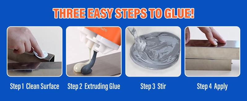 Heavy Duty Weld Waterproof Epoxy Casting Adhesive - Fast Repair Multi-Purpose Glue for Repairing Tile, Metal, Plastic, Ceramics, Wood - AB Epoxy Adhesive Super Glue with Accessories, Wear-Resistant, Waterproof, Oil-Resistant